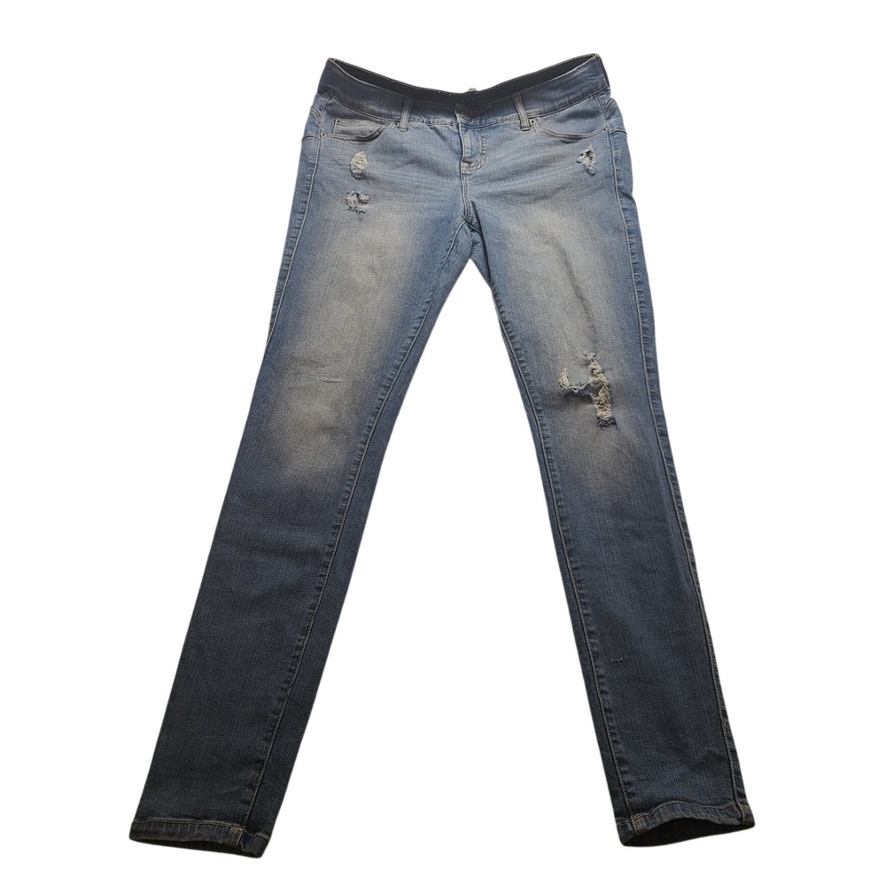 Torrid Bombshell Skinny Jeans Light Wash Distressed Ripped Denim Womens Size 12T